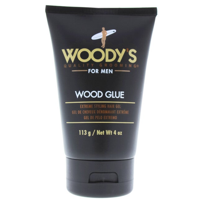 Wood Glue Extreme Styling Gel by Woodys for Men - 4 oz Gel, See Description, hi-res image number null