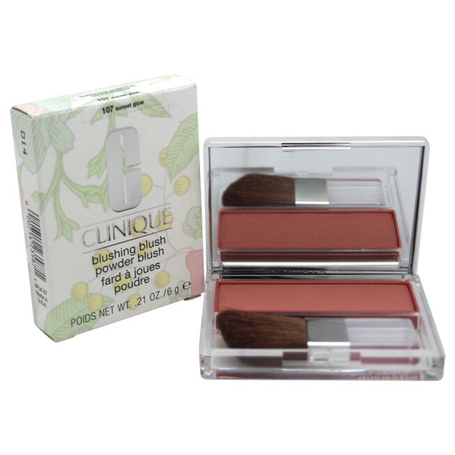 Blushing Blush Powder Blush - 107 Sunset Glow by Clinique for Women - 0.21 oz Blush, NA, hi-res image number null
