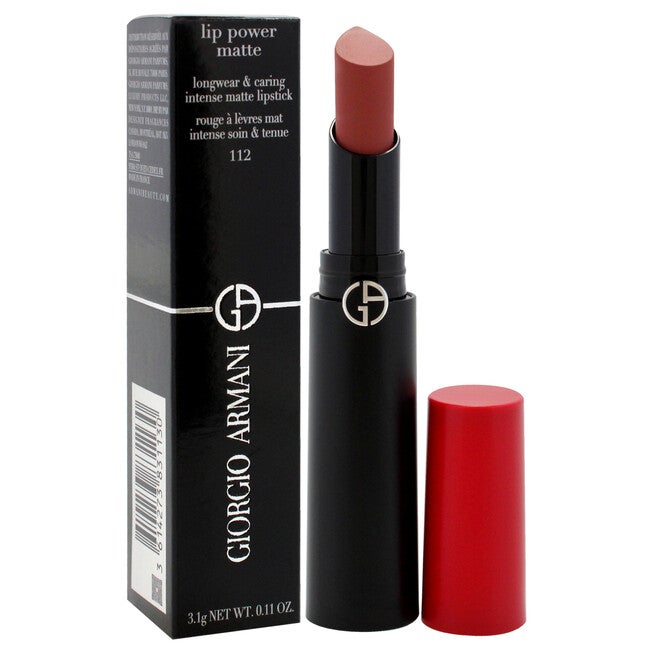 Lip Power Matte Longwear Lipstick - 112 Stylish by Giorgio Armani for Women - 0.11 oz Lipstick, NA, alternate image number null