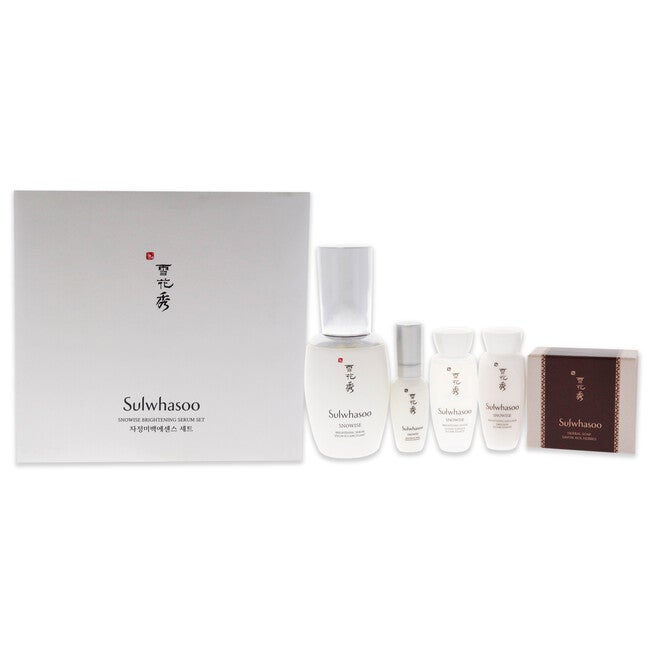 Snowise Brightening Serum Set by Sulwhasoo for Women - 5 Pc 1.7oz Serum, 8ml Serum, 15ml Water, 15ml Emulsion, 1.7oz Herbal Soap Red Ginger, , alternate image number null