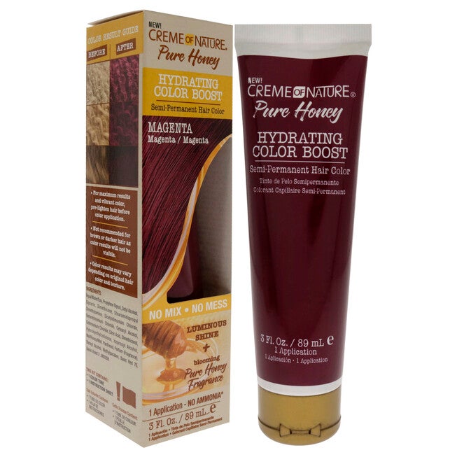 Pure Honey Hydrating Color Boost Semi-Permanent Hair Color - Magenta by Creme of Nature for Unisex - 3 oz Hair Color, NA, alternate image number null