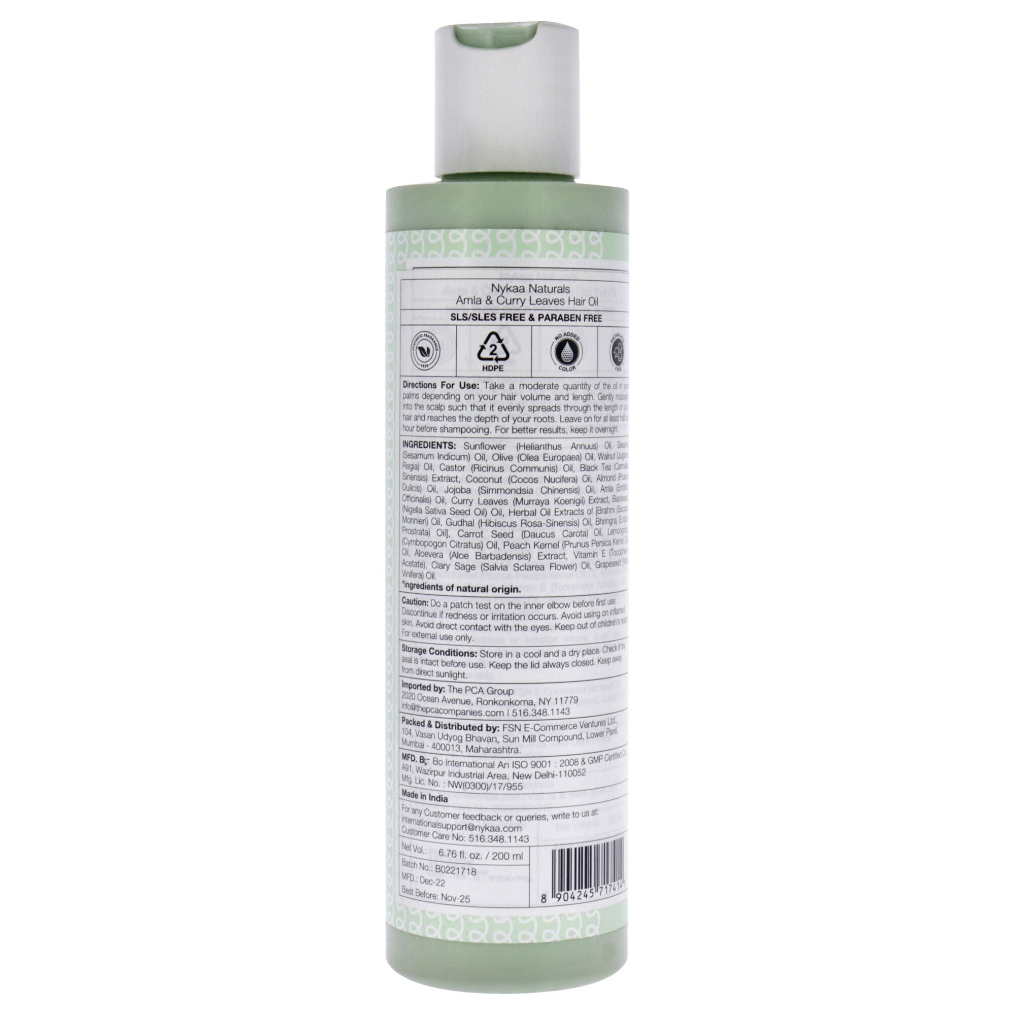 Hair Oil - Amla and Curry by Nykaa Naturals for Women - 6.76 oz Oil, See Description, alternate image number 1