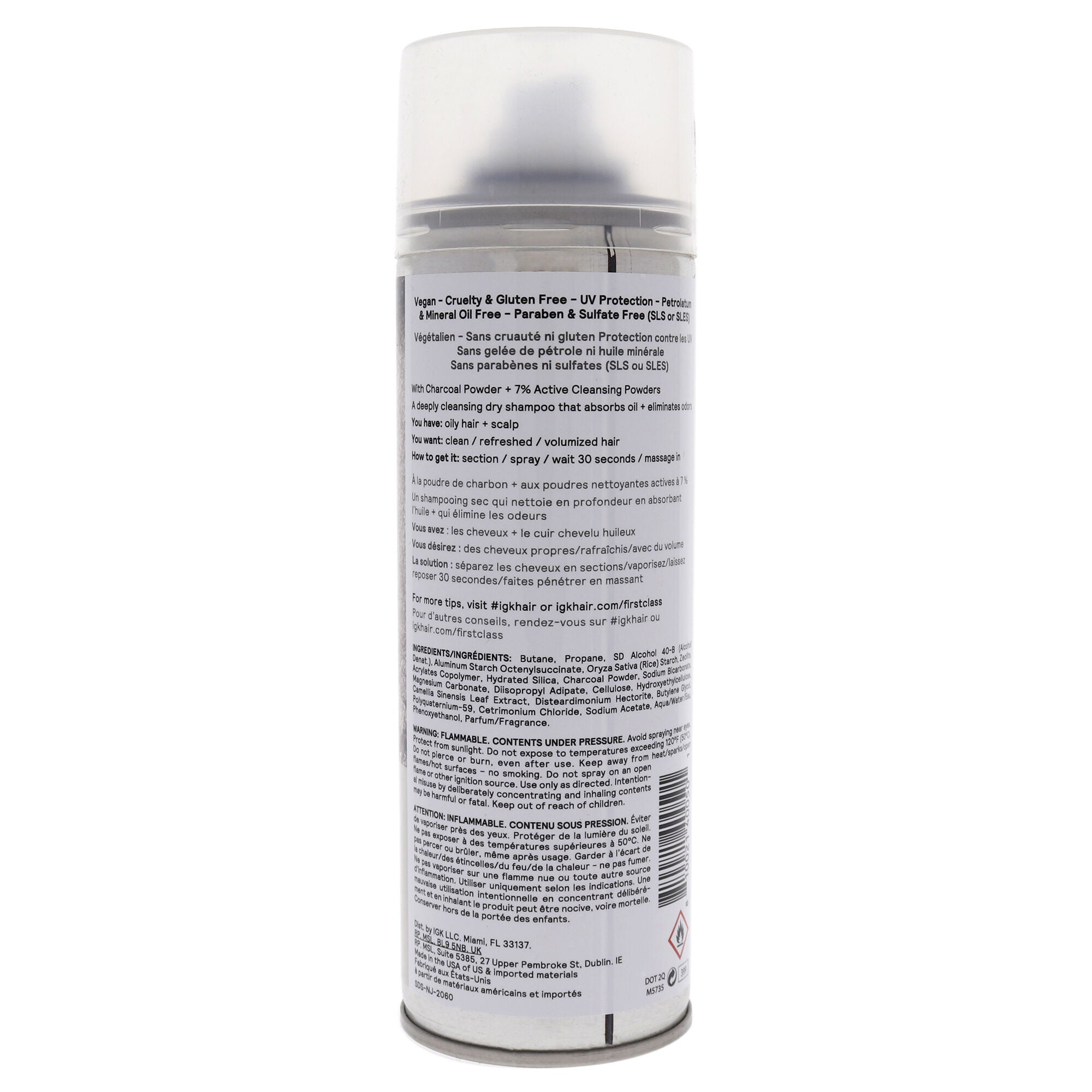 First Class Charcoal Detox Dry Shampoo by IGK for Unisex - 6.3 oz Dry Shampo, See Description, alternate image number 1