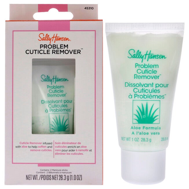 Problem Cuticle Remover by Sally Hansen for Women - 3 Pc 1oz Cuticle Remover, 2 Manicure Sticks, NA, hi-res image number null