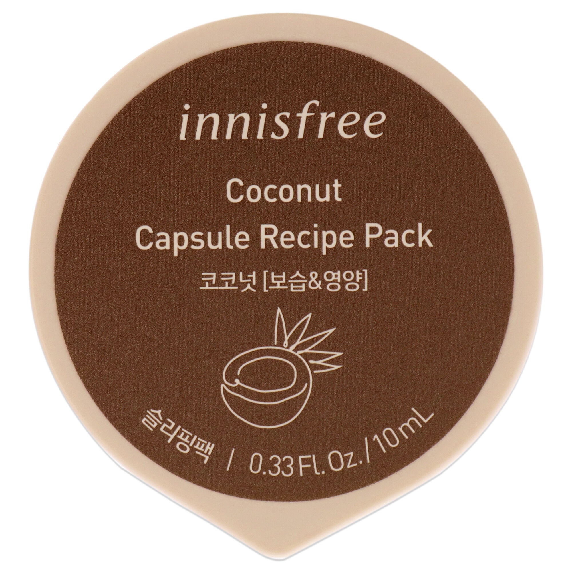 Capsule Recipe Pack Mask - Coconut by Innisfree for Unisex - 0.33 oz Mask, See Description, hi-res image number 0