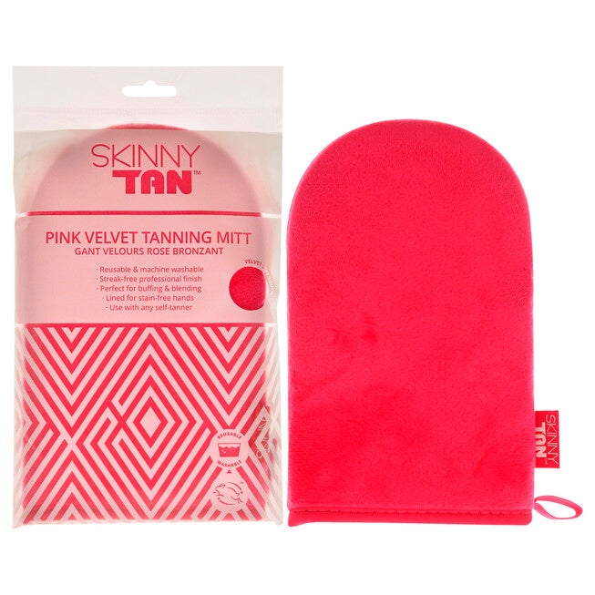 Pink Velvet Tanning Mitt by Skinny Tan for Women - 1 Pc Applicator, NA, hi-res image number null