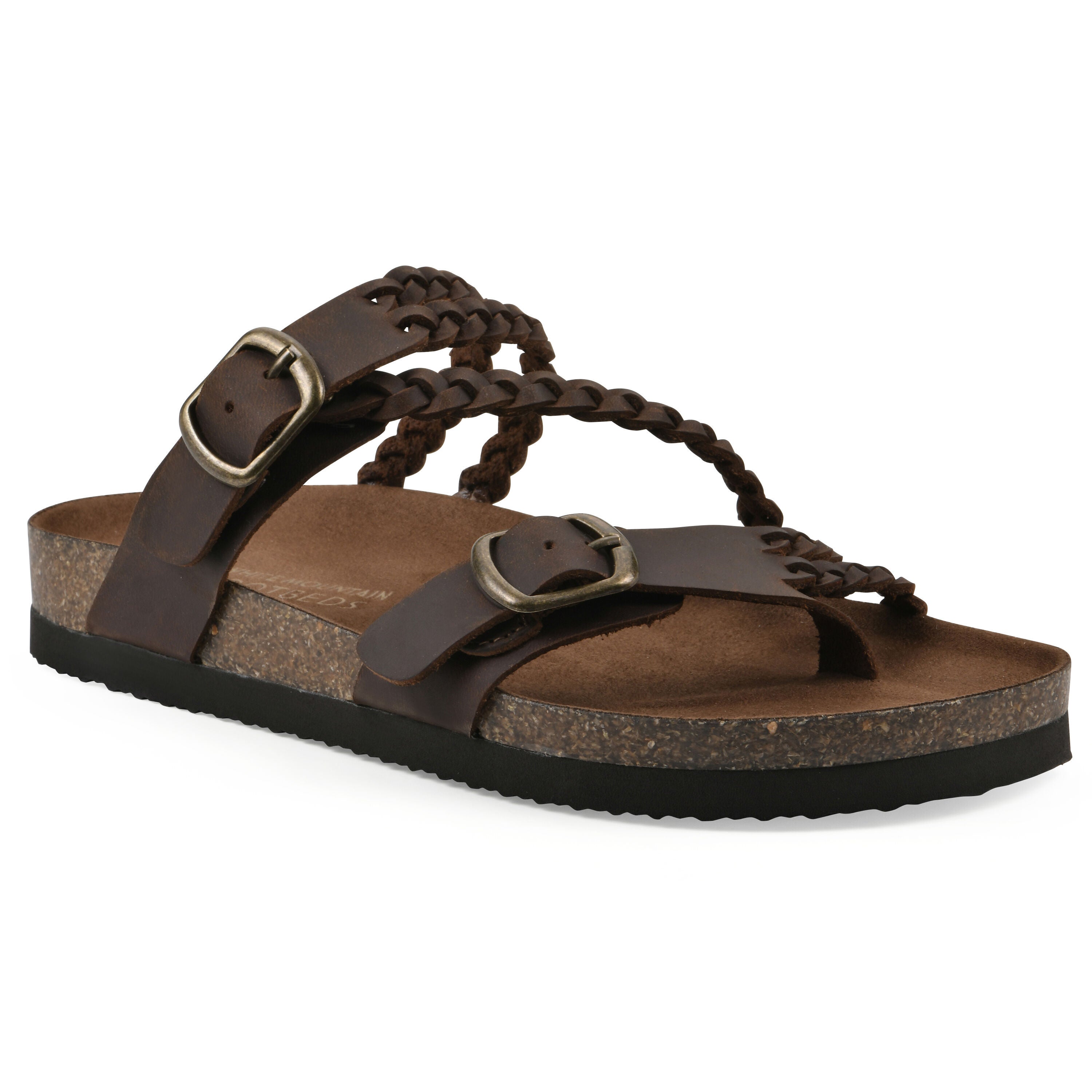 Haziest Footbeds Sandal, BROWN LEATHER, hi-res image number 0