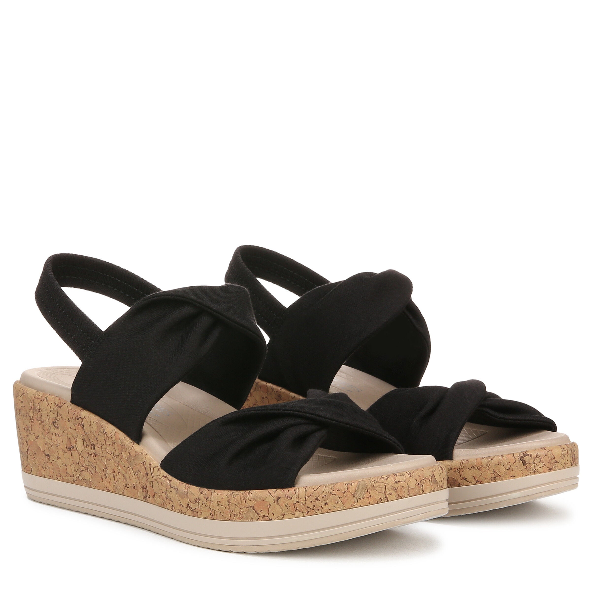 Riley Slingback Wedge Sandal, BLACK, alternate image number 2