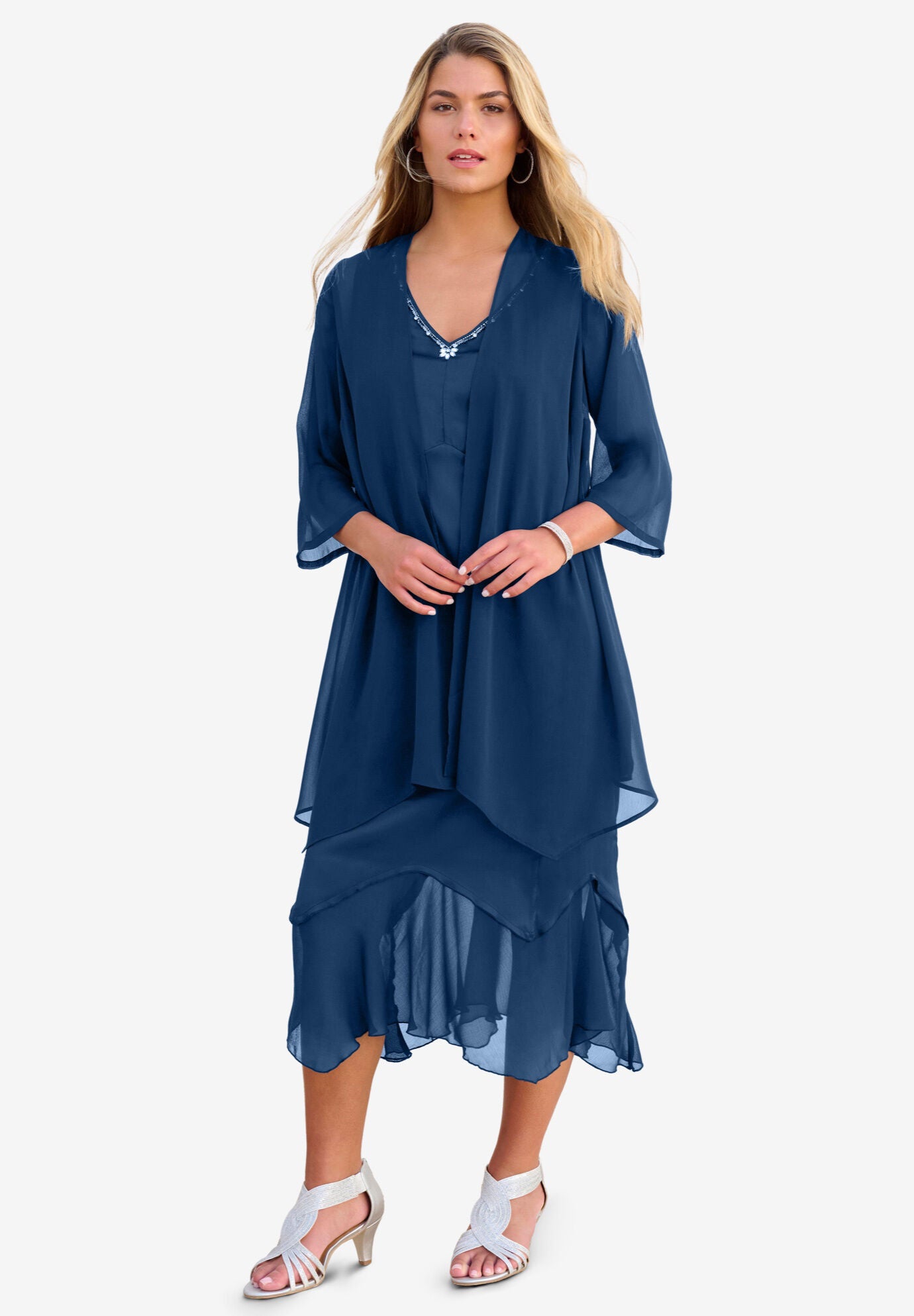 Embellished Jacket Dress, , alternate image number 3