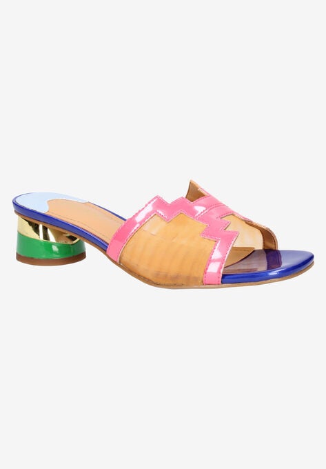 Amorra Slide Sandal, PINK ORANGE BLUE, hi-res image number null