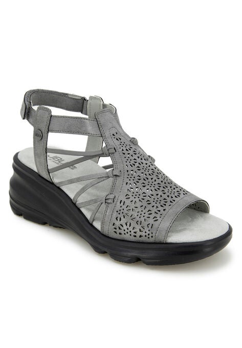 Water Lily Wedge Sandal, GUNMETAL, hi-res image number null