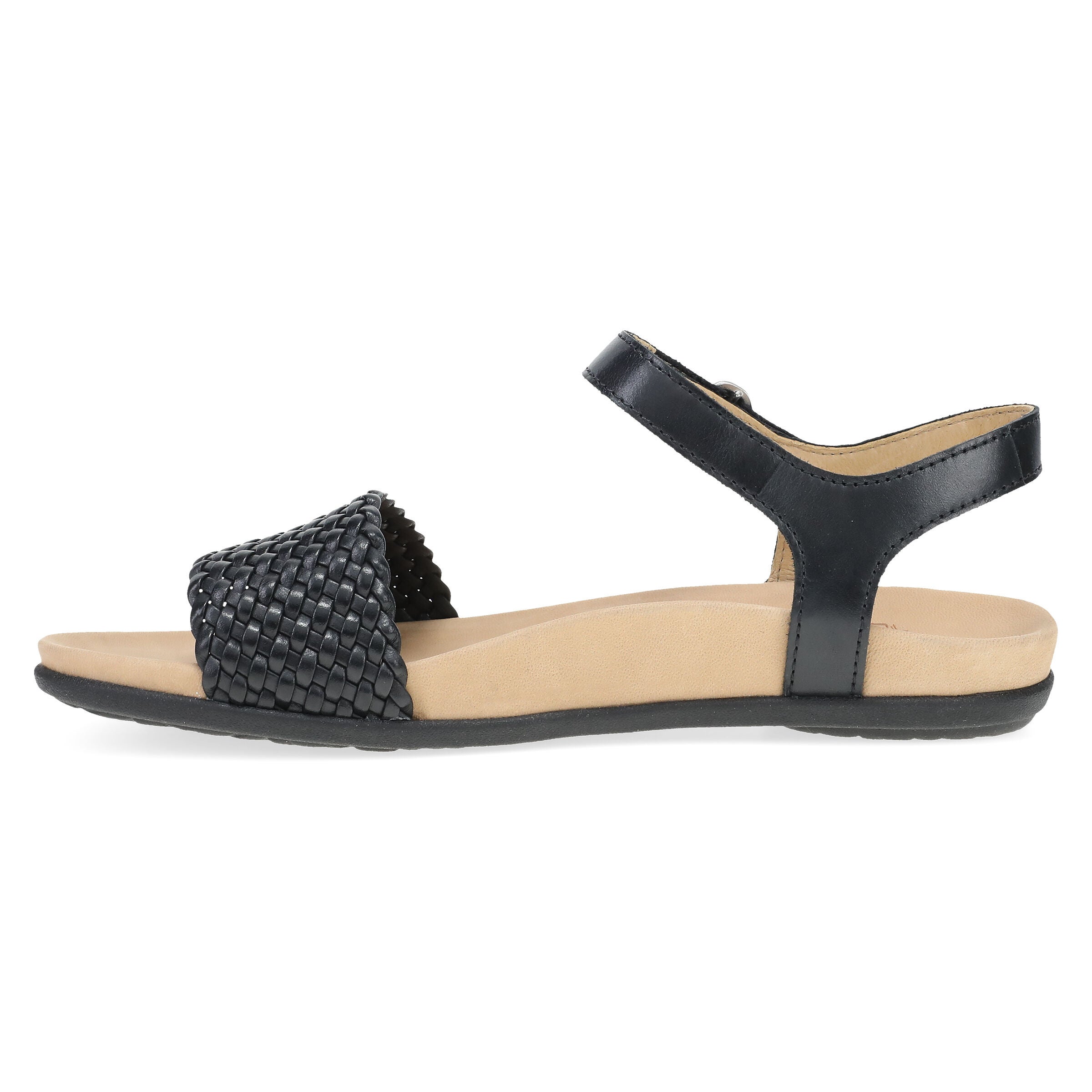 Jodie Black Woven Sandal, BLACK, alternate image number 6