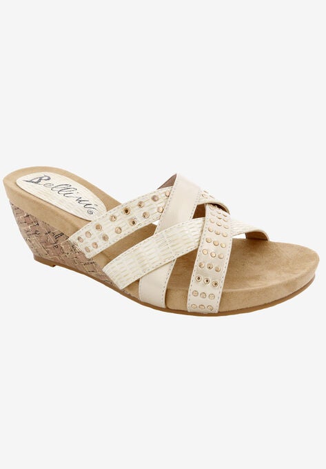Spa Wedge Slide Sandal, GOLD TEXTURED, hi-res image number null