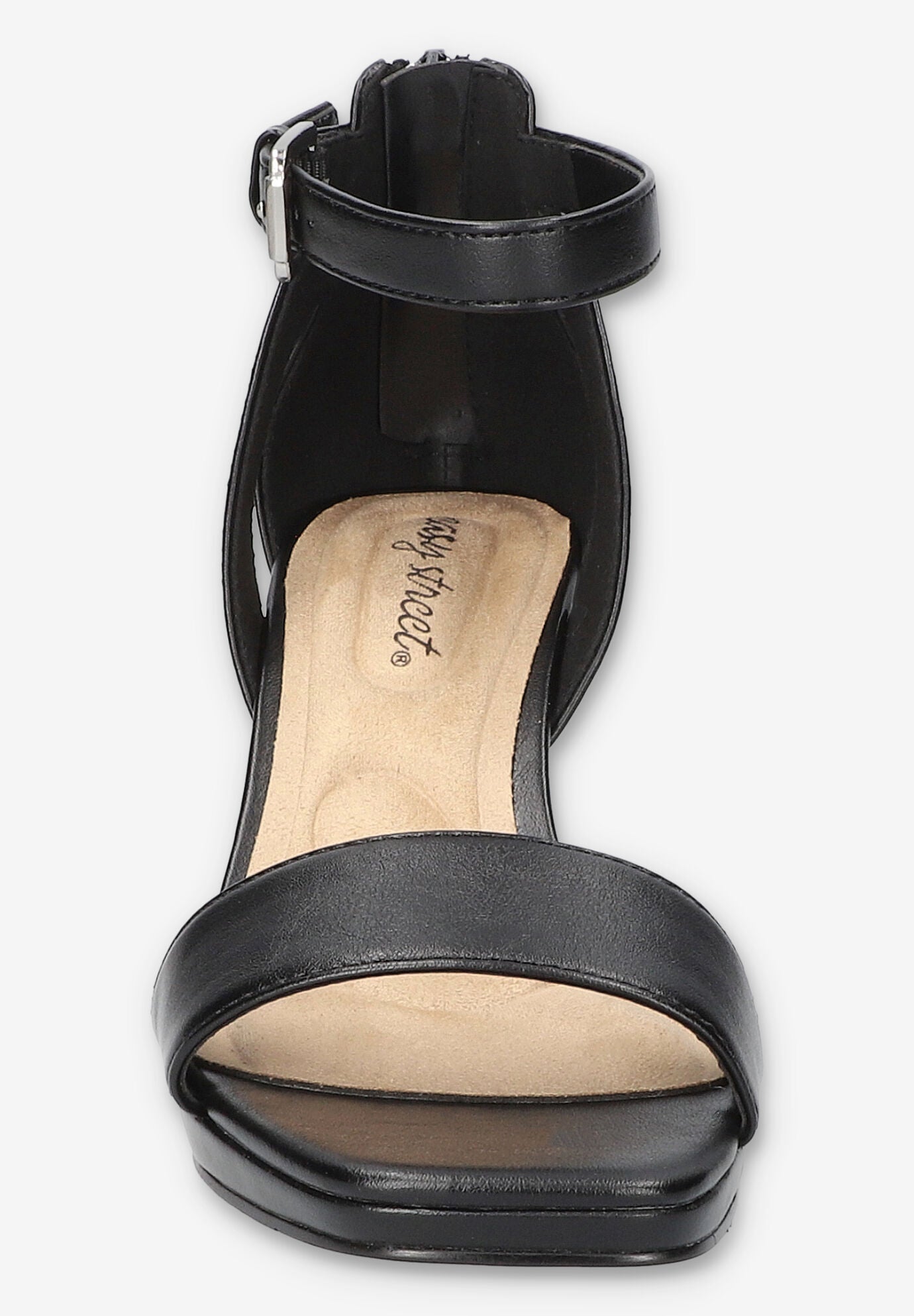 Ro Square Toe Heeled Sandal, BLACK, on-hover image number 1