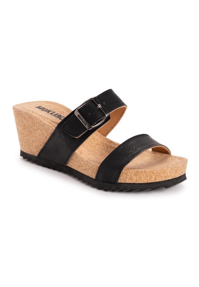 Women'S Winona Wedge Sandal, BLACK, hi-res image number null