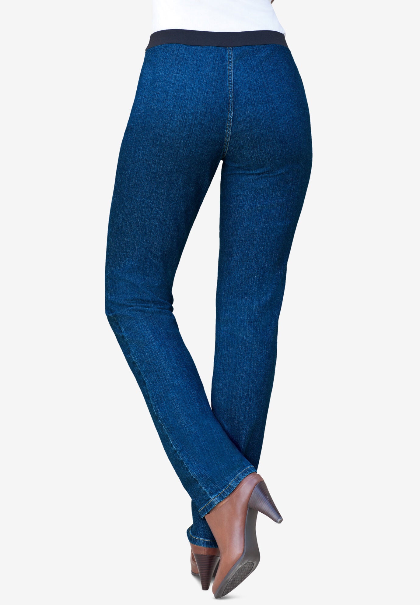 Plus Size Invisible Stretch&reg; All Day Straight-Leg Jean, LIGHT STONEWASH, on-hover image number 1