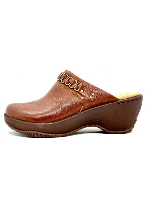 Chloe Clog, DARK BROWN SOLID, hi-res image number null