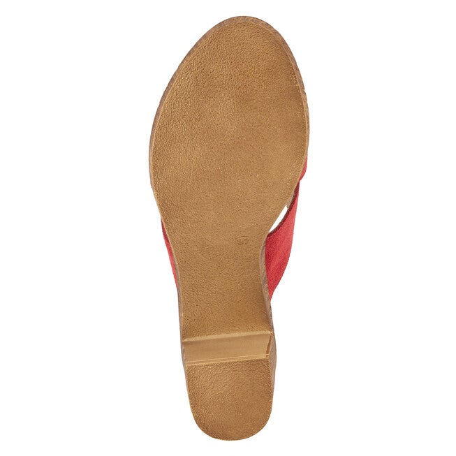 Blanchar Slide Sandal, RED SUEDE, alternate image number null