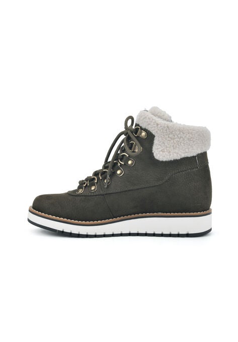 White Mountain Cozy Lace-Up Hiker Bootie, , alternate image number null
