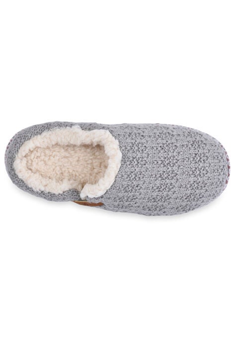 Textured Knit Clog With Fur Lining Slippers, , alternate image number null