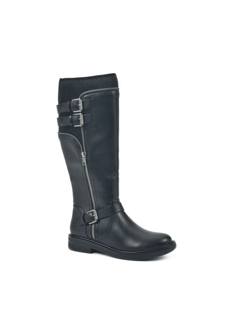 Mazed Tall Boot, BLACK SMOOTH, hi-res image number null
