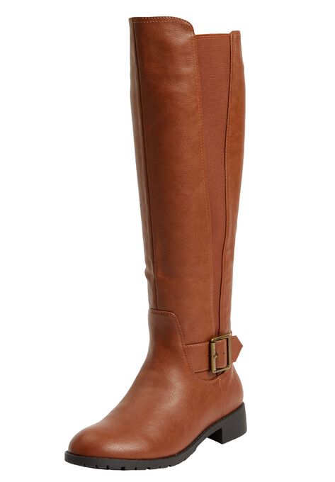 The Milan Wide Calf Boot, COGNAC, hi-res image number null
