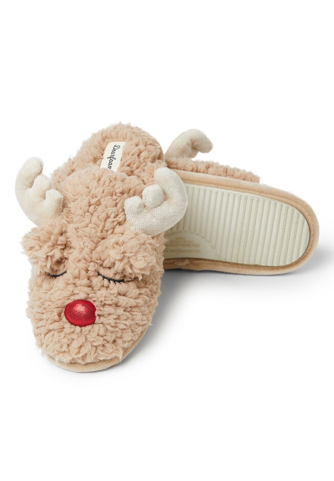 Reindeer Slippers, LATTE, hi-res image number null
