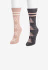 2 Pair Pack Pointelle Boot Socks, , on-hover image number null
