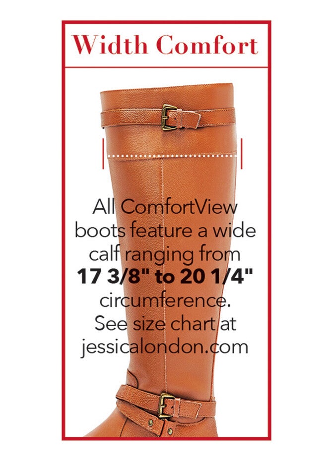 The Claudette Tall Wide Calf Boot By Comfortview, , alternate image number null