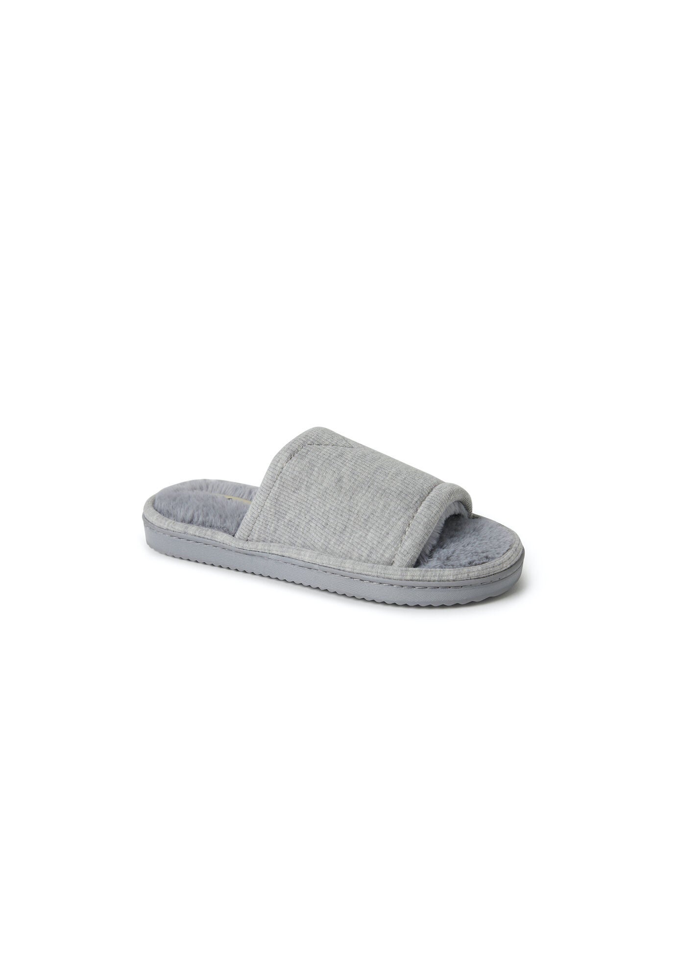 Demi Rib Knit Slide Slipper, LIGHT HEATHER GREY, hi-res image number 0