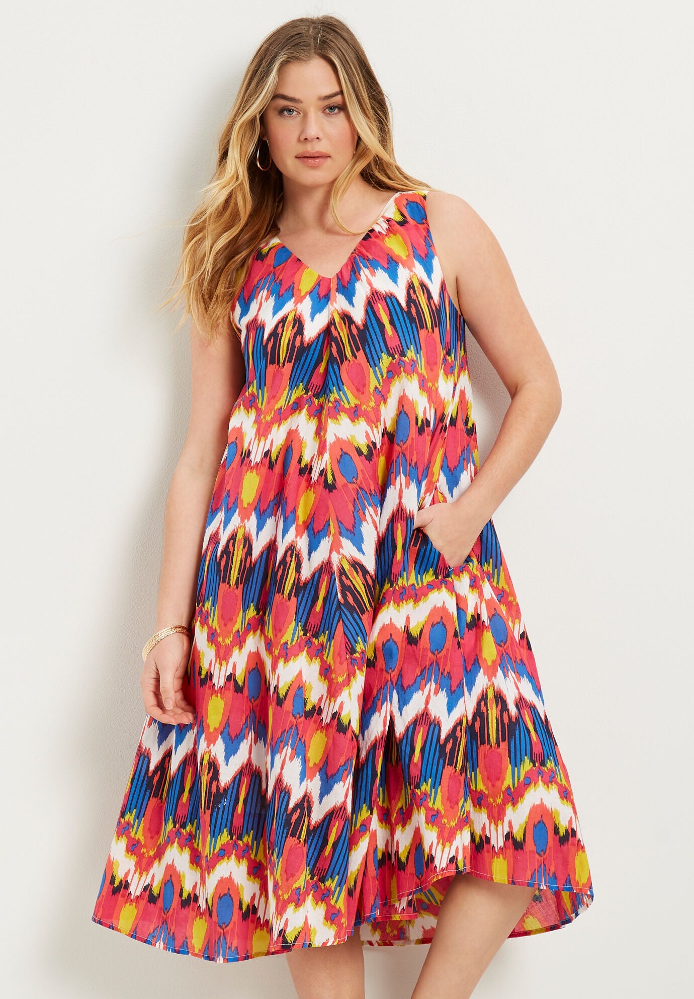 Sleeveless Swing Dress, , alternate image number 3