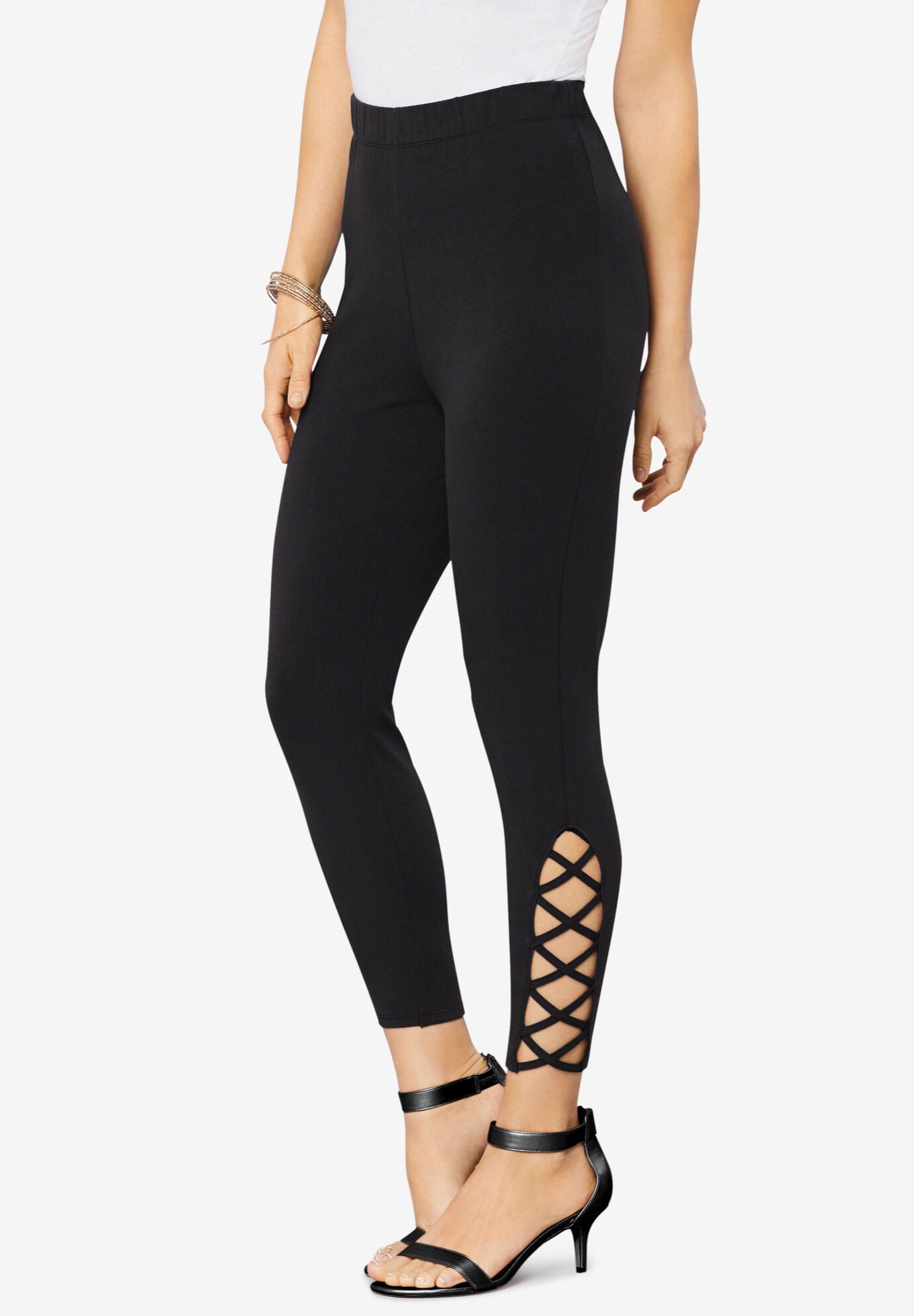 Lattice capri leggings clearance