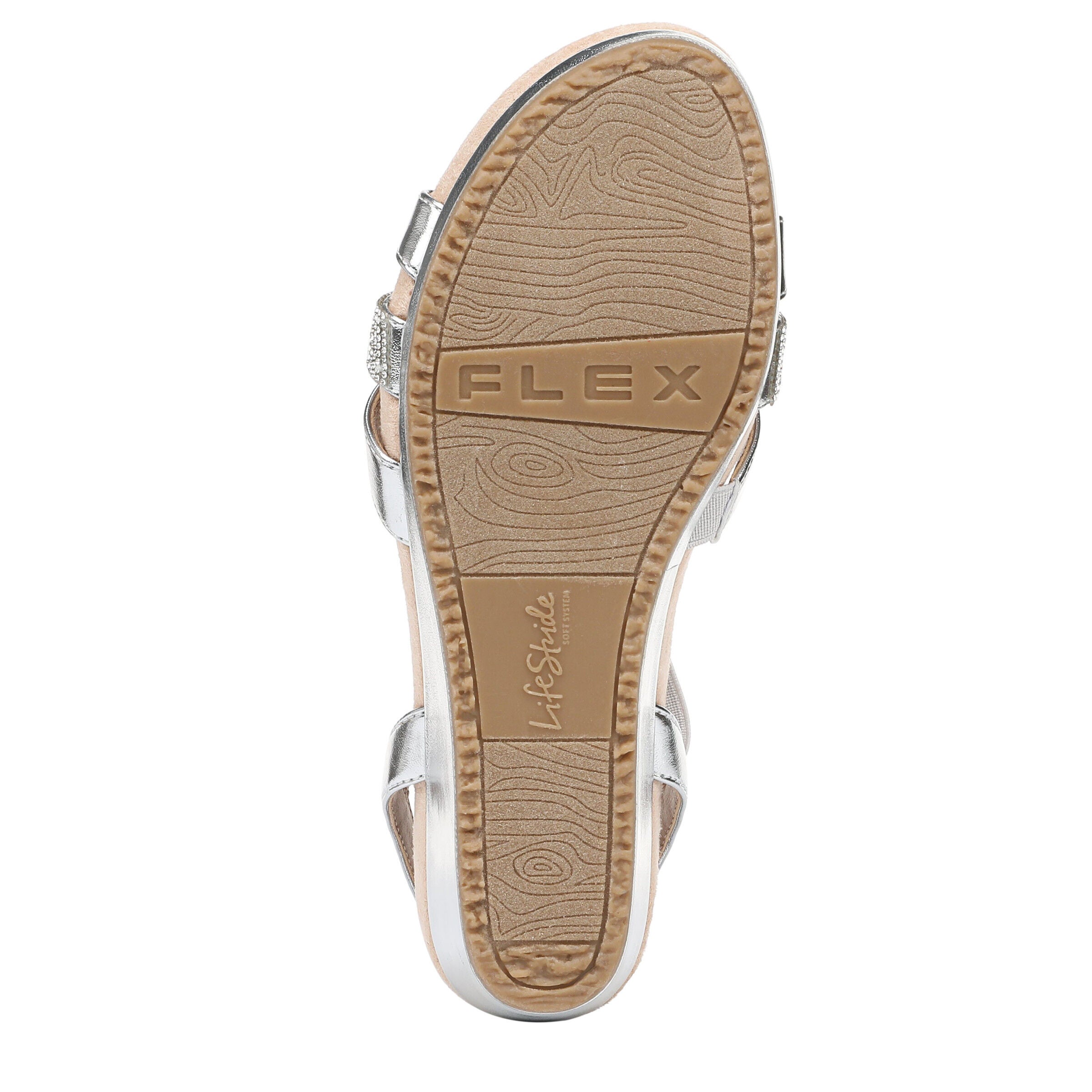 Mimosa Wedge Sandal, SILVER, alternate image number 7
