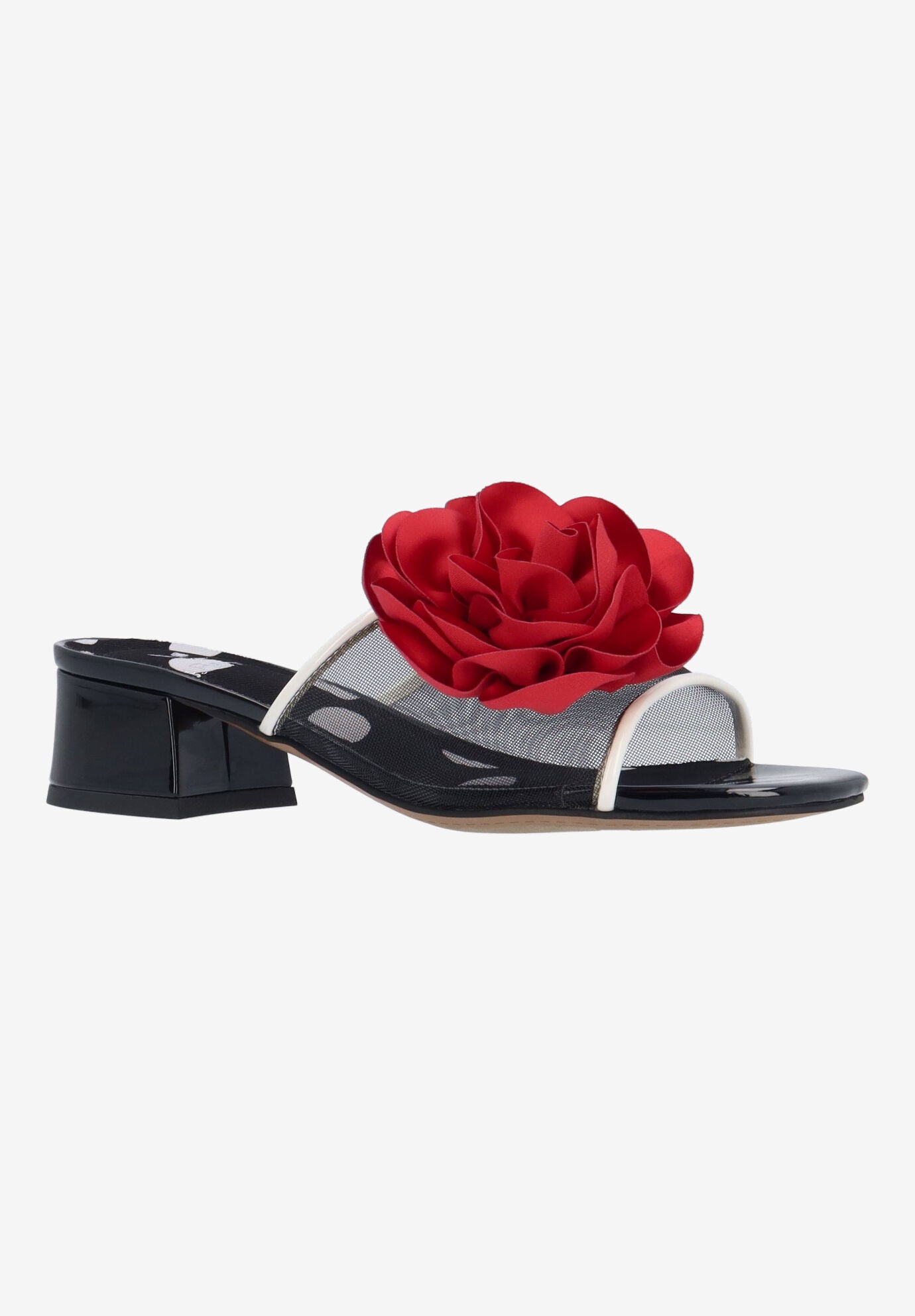 Myla Slip-On Sandal, BLACK WHITE RED, hi-res image number 0