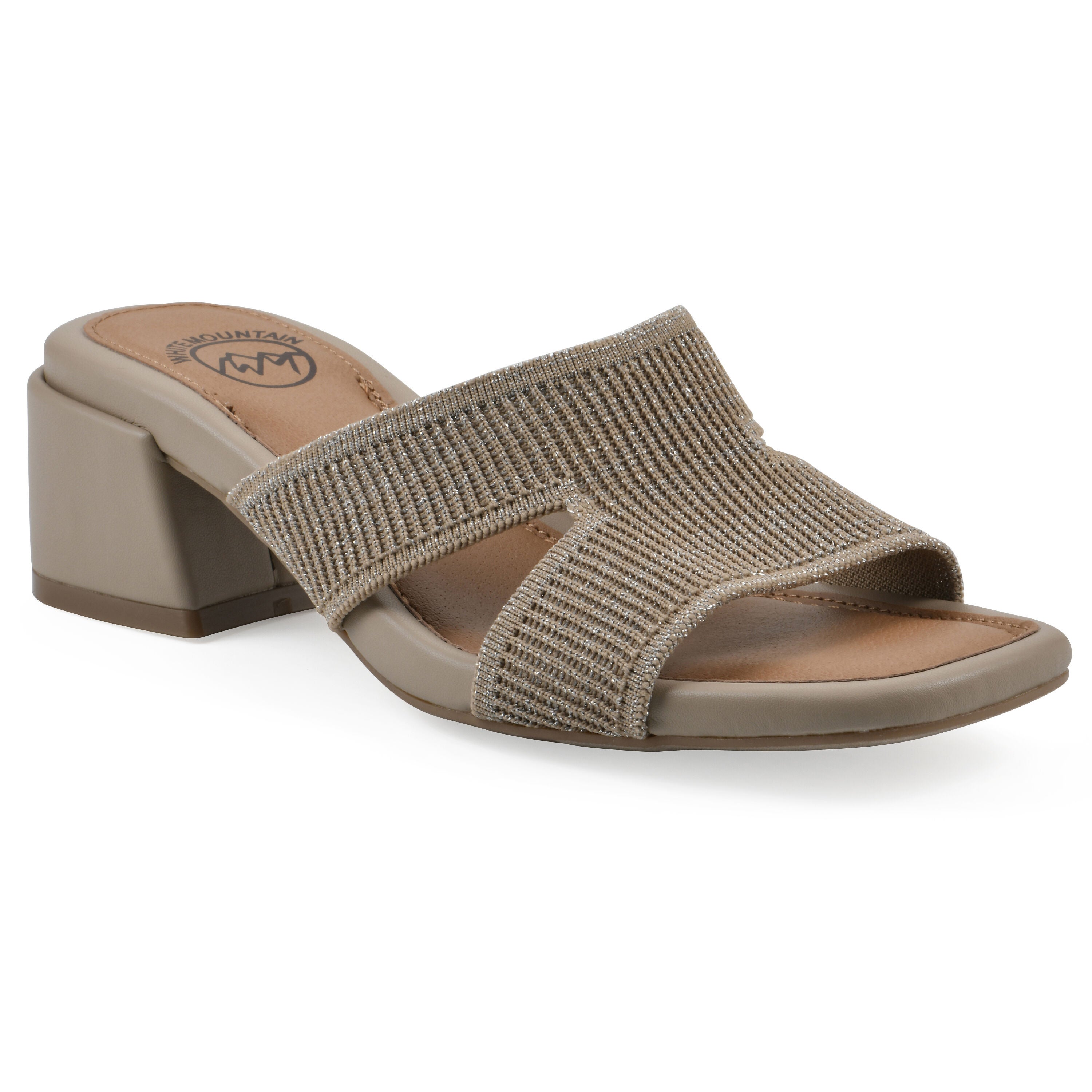 Milled Heeled Sandal, GOLD FABRIC, hi-res image number 0