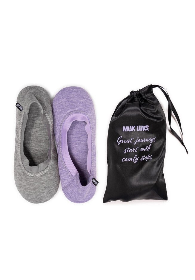 Women'S 2 Pair Travel Ballerina Slippers Set, , alternate image number 2