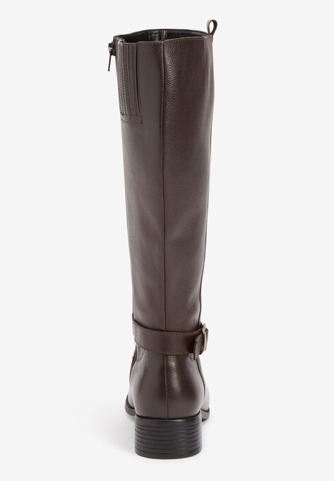 The Donna Wide Calf Leather Boot, , on-hover image number null