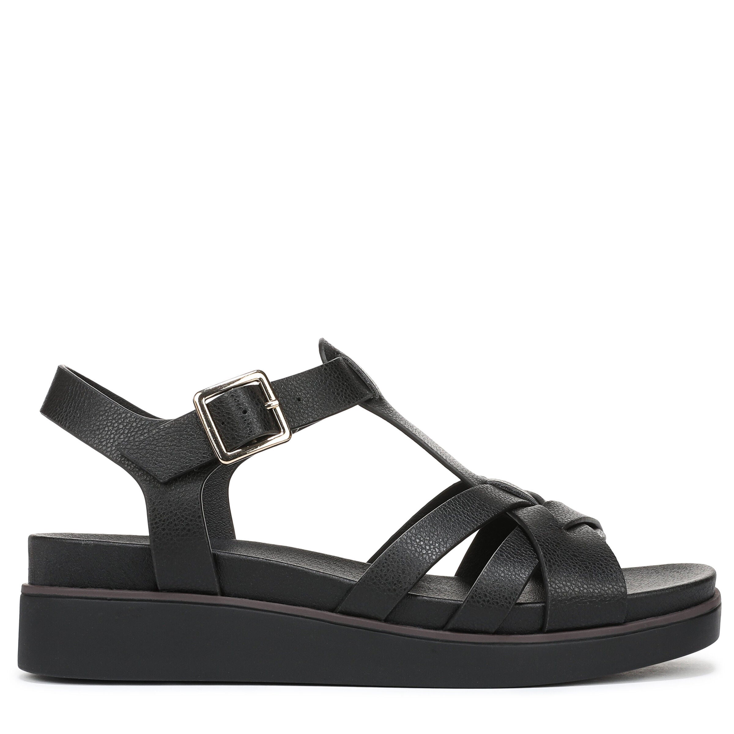 Grandiose Strappy Wedge Sandal, BLACK, alternate image number 3