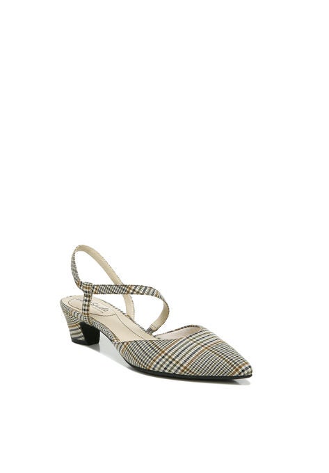 Minimalist Slingback Pump, TOFFEE PLAID, hi-res image number null