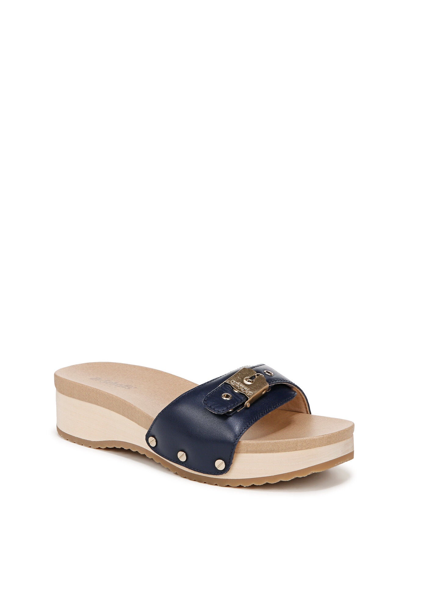 Original Too Wedge Sandal, NAVY BLUE LEATHER, hi-res image number 0