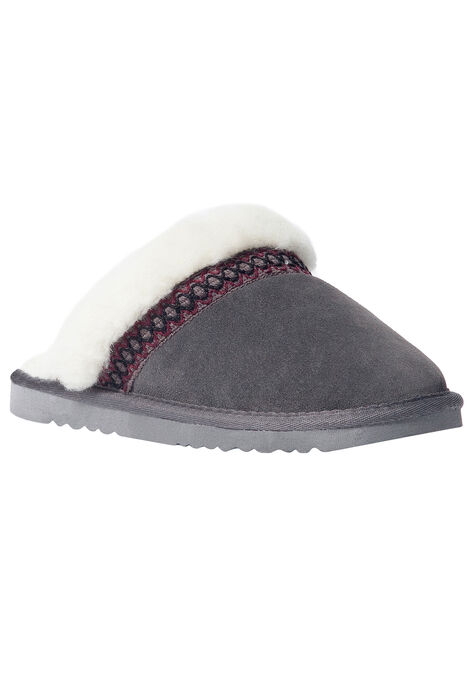 Dawn Suede Scuff Slipper by Muk Luks®, GREY, hi-res image number null