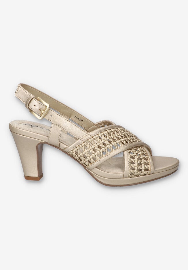 Sol Heeled Sandal, CHAMPAGNE, alternate image number 2