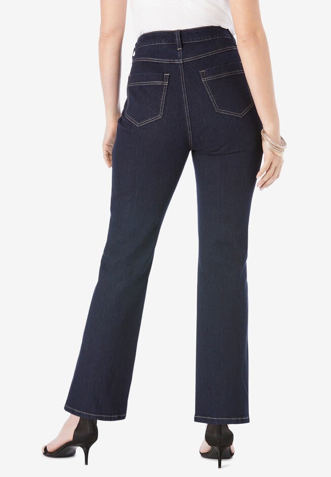 Iconic Embroidered Bootcut Jeans, , on-hover image number null