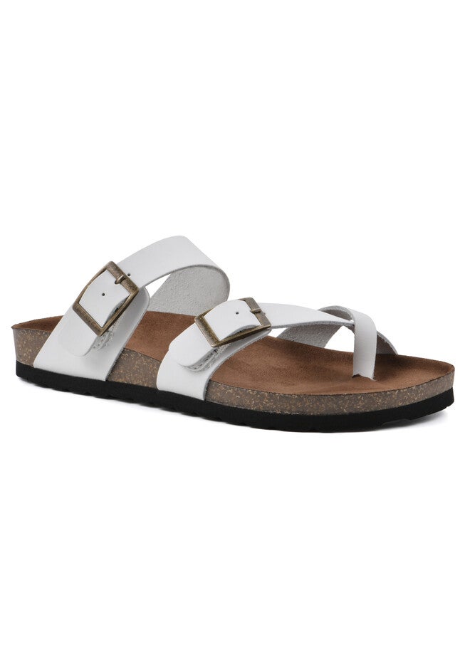 Gracie Sandal, WHITE LEATHER, hi-res image number 0