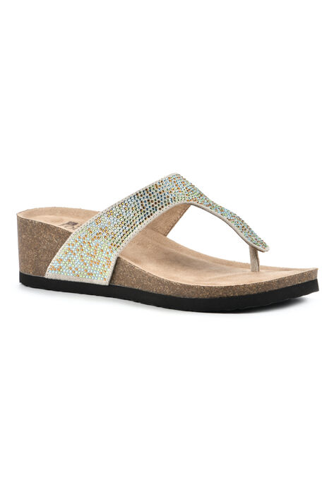 White Mountain Action Cork Wedge Sandal, BLUE GREEN MULTI, hi-res image number null