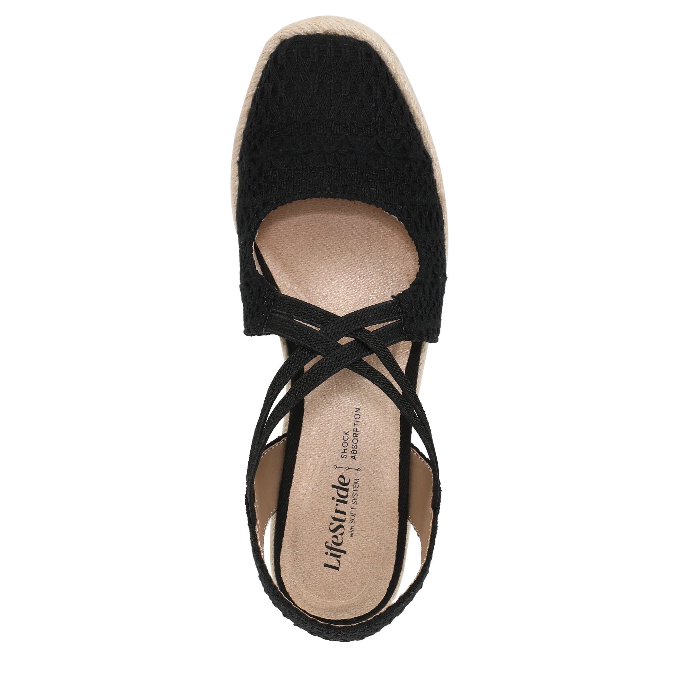 Patience Espadrille Wedge Sandal, BLACK, alternate image number 6