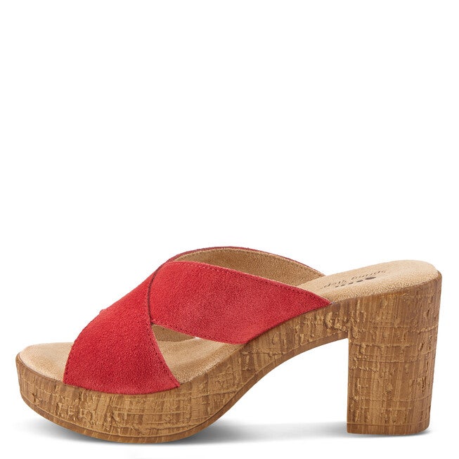 Blanchar Slide Sandal, RED SUEDE, alternate image number null