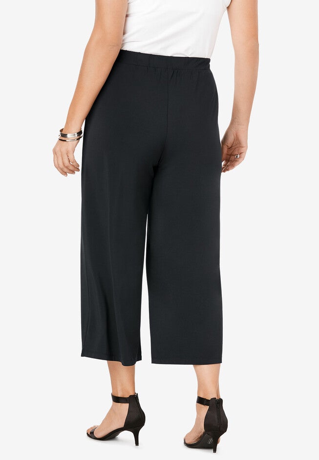 Ultrasmooth® Fabric Wide-Leg Crop Pant, , on-hover image number 1