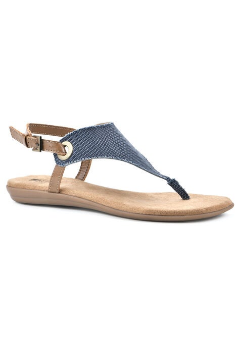 London Thong Sandal , DENIM BLUE FABRIC, hi-res image number null