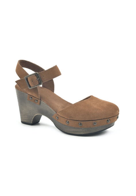 Cherub Heeled Clog, CHESTNUT SUEDE, hi-res image number null